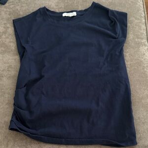 rag & bone Navy Short Sleeve Crewneck Tee